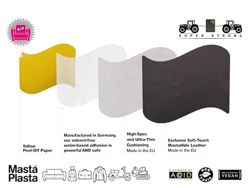 Leather Repair Patch Self Adhesive for Sofa, Car Seat – Black 120×30cm — view 4