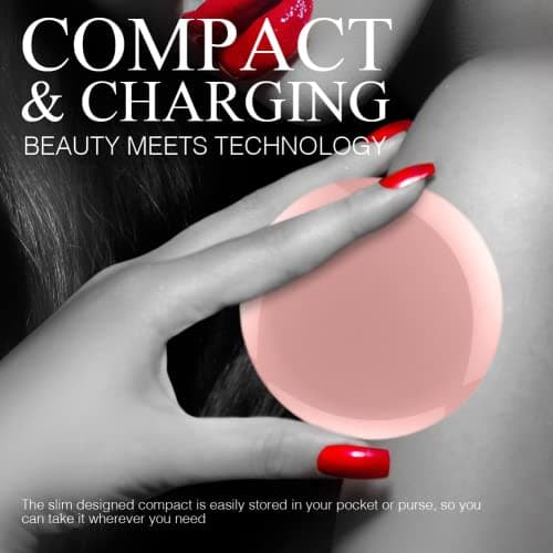 Gifts for women – power bank with LED mirror for iPhone Samsung – birthday gift – Valentine's gift – gift for sister – gift for mum (rose gold) — view 5