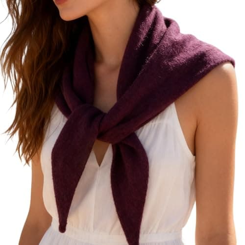 Triangle Scarf - Wool Fashionable | Soft Shawl Wraps With Lightweight Texture, Daily Commute Layering, Outdoor Travel Beach Winter Accessory, Wool Warm Scarf | Women Seasonal Wardrobe — view 5