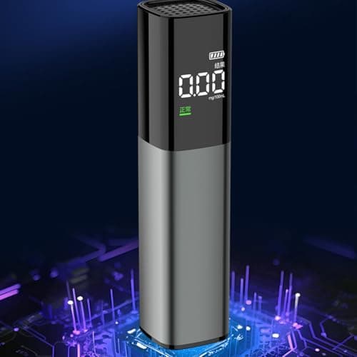 Display Spirit Tester for Adult Automatic Detection and Portable ABS with Battery with Accessory for Unisex Breathalyzer English Version — view 4