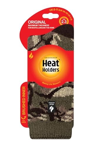 HEAT HOLDERS SOCKSHOP Mens 2.3 TOG Patterned and Plain Thermal Socks Pack of 1 (UK, Numeric, 6, 11, Regular, Regular, Military Camo) — view 3