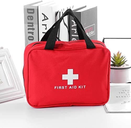 PAXLAMB First Aid Bag First Aid Kit Empty Medical Storage Bag Red Trauma Bag for Emergency First Aid Kits Car Workshop Cycling Outdoors (Red 1) — view 3