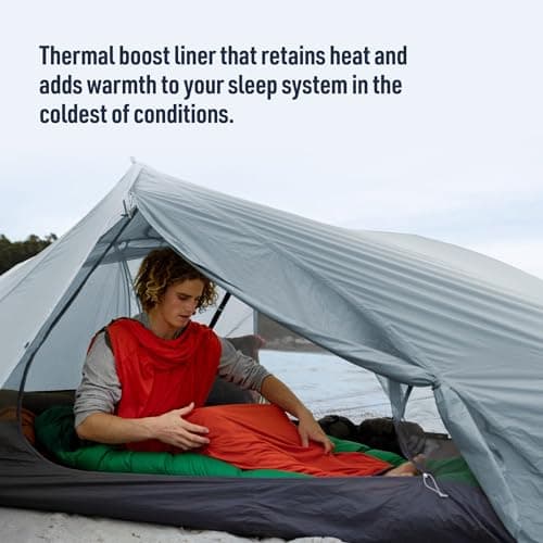 Sea to Summit - Reactor Extreme Sleeping Bag Liner - Regular Mummy With Drawcord - Thermolite For Thermal Boost - Ultra-Sil Stuff Pack - For Backpacking, Camping & Winter Camping - Orange - 364g — view 2
