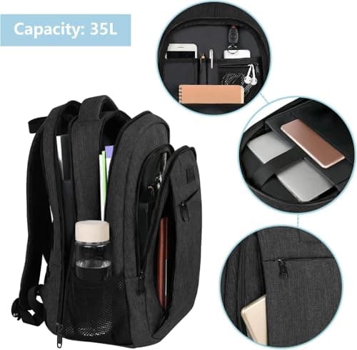 MATEIN Travel Laptop Backpack 17.3 Inch, Work Bag Lightweight Laptop Bag — view 4