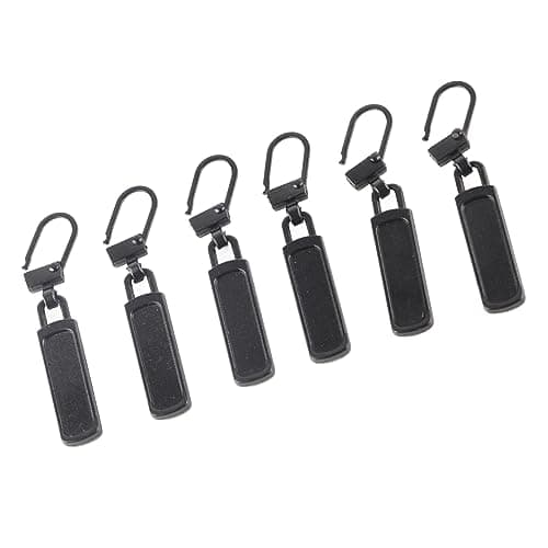 Multi-Purpose Zipper Replacement Kit, 6-Pack Black Color for Luggage Bags Backpacks Clothing, Durable Repair Solution for Travelers Students Outdoor Enthusiasts