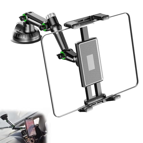 Noaya Car Tablet Holder - 360° Rotating Adjustable Tablet Holder for Cars, Tablet Car Holder for Dashboard Windshield, Tablet Cars Mount Suitable for Ipad Iphone Samsung 5"-13" Phone Tablets