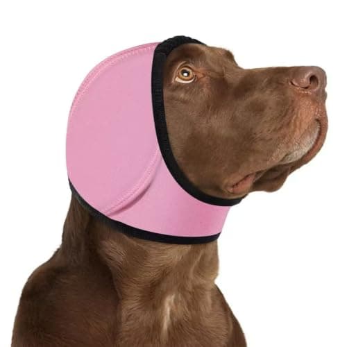Noise Canceling for Dogs, Dog Calming Ear Wrap, Dog Earmuffs for Sound, Adjustable Dog Ear Cover for Grooming, Bathing, Blow Drying, Travel and Fireworks (#E,S)