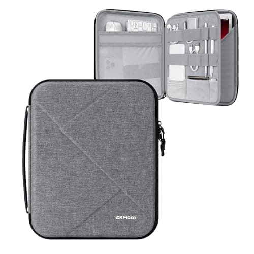 MoKo 13 Inch EVA Hard Shell Tablet Bag with Padded Handle