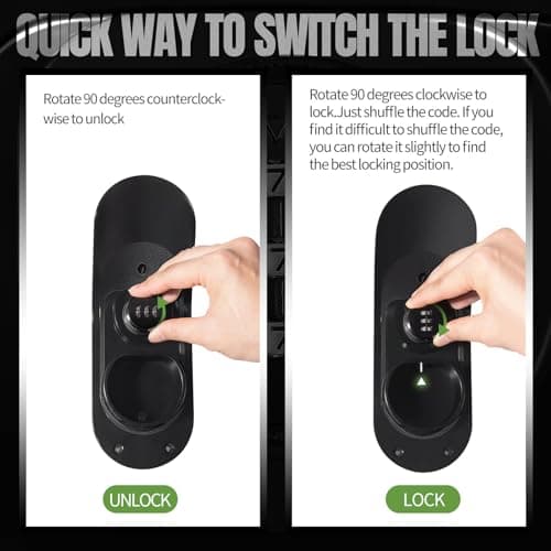 Litorange Type 2 EV Charger Cable Holder, Mechanical Combination Lock with Adjustable Password Wall Mount Holder for Electric Car with IEC 62196-2 Plugs, Anti-Theft Protection for Cable and Charger — view 4