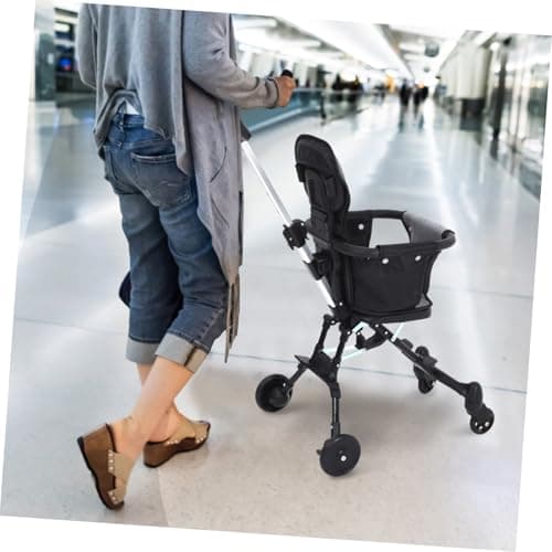 Baby Stroller Lightweight Foldable for Airplane Travel Black — view 4