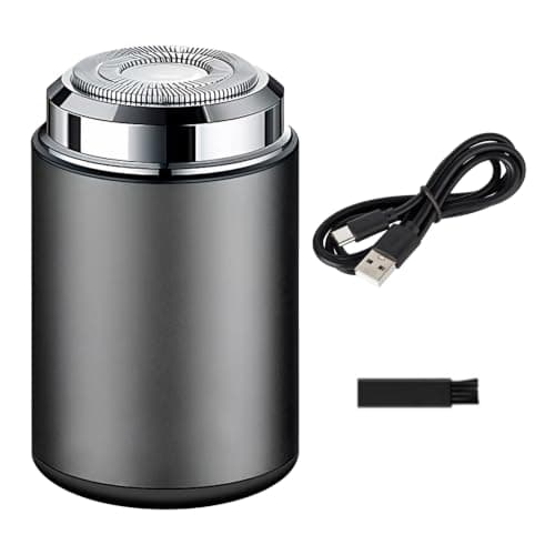 Mini Portable Electric Shaver,USB Travel Rotary Razor for Men