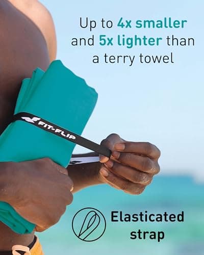 Fit-Flip Swimming towel – quick dry microfibre beach towel — view 3