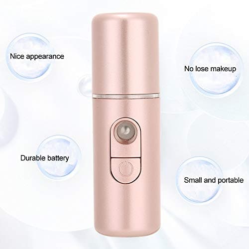 Generic Nano Mist Sprayer Portable USB Face Humidifier Deep Hydrating for Skin Care Moisturizing Tool Rose Gold 20ml (Rose Gold) — view 5