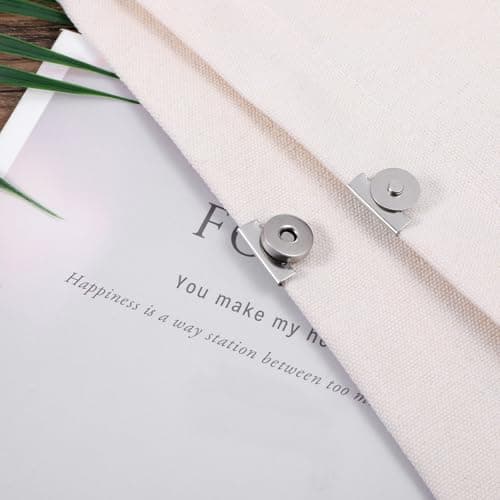 Yuanchu 12Pair No-Sewing Seamless Magnetic Snap Buttons, Metal Magnetic Buckle Clasp Magnetic Purse Clasps for Purse HandbagClothing Tote Bags DIY Crafts — view 4