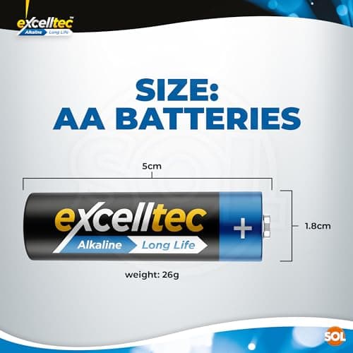 Excelltec 20pk Alkaline Batteries, 1.5V Double AA Disposable Household Batteries for Reliable Power, Long-Lasting Power with Leak-Resistant, Ideal for Everyday Devices, Backup for Emergencies — view 2