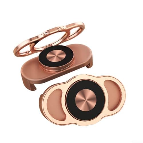 Car Office Phone Holder 360° Spin Strong Magnet(Rose Gold)