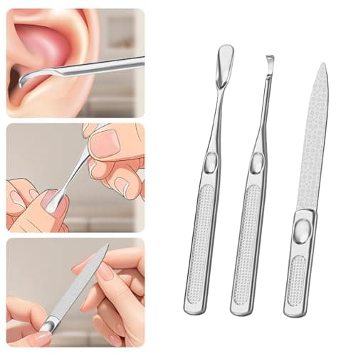 ESSBES Precision Nail Grooming Manicure Sets Pedicure Kits Stainless Steel Nail Clipper Personal Care Tools with PU Leather Case — view 6