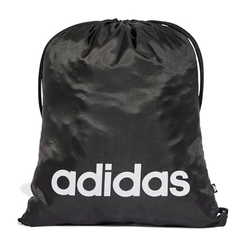 adidas Unisex Linear Gymsack Shoe Bag, Black/White, One Size