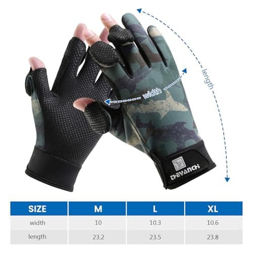 Winter Fingerless Fishing Gloves for Men & Women, Windproof Cold Weather Touchscreen Warm Motorcycle Cycling Gloves for Photography Hunting Ski Driving (Camouflage Green, L) — view 2