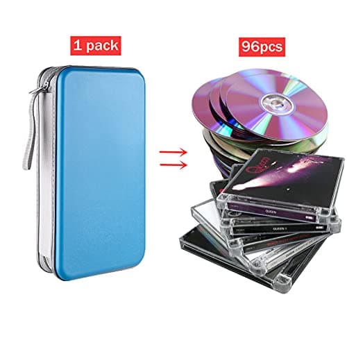 LIOVODE DVD Case, 96 Capacity CD Case Holder Organizer Disc Wallet for Car — view 2