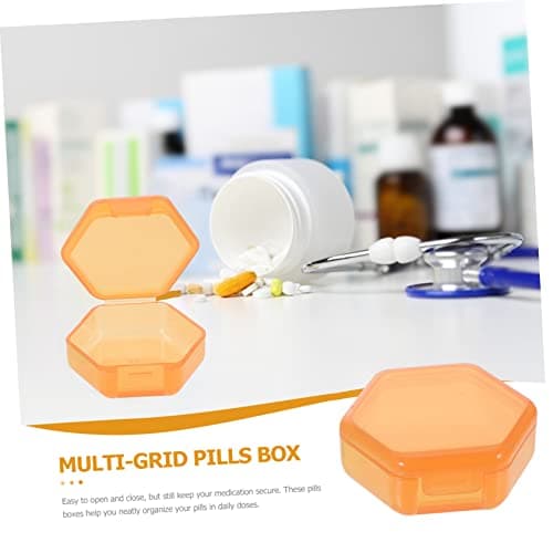 HOMOCONO 6 Pack Portable Pill Box Set, Leakproof Pp Medicine Dispenser with Daily Dose Organiser, Travel Case for Tablets and Capsules — view 5
