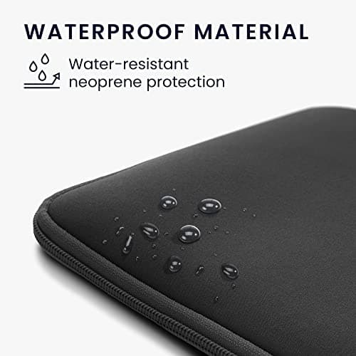 kwmobile Neoprene Pouch Compatible with 8"-8,4" Tablet - Universal Sleeve Case Cover with Zipper for Tablet - Black — view 3