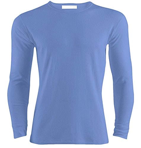Mens Thermal Long Vest Full Sleeve Top Extreme Warm Winter Heat Ski Wear Size S-XXL (X-Large, Bule)