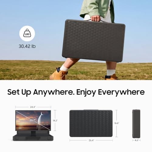 apolosign packgo 27 inch Portable Entertainment System, Compact Suitcase Design, Smart TV, Android OS, 3D Bluetooth Speakers, Built-in 6H Battery, Briefcase Screen, Perfect for — view 6