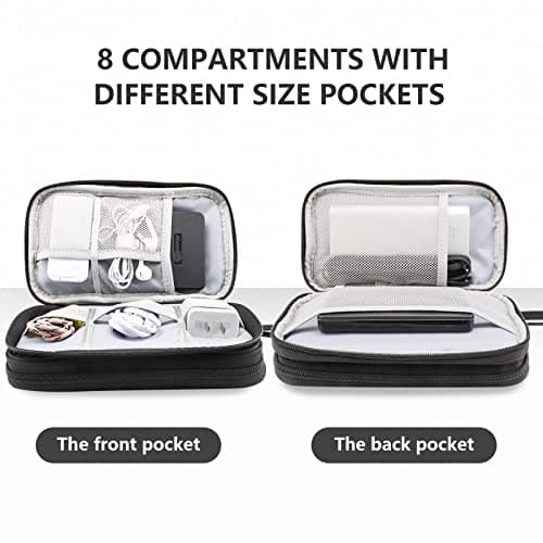 Teskyer Travel Cable Organiser Bag, Travel Essential, Black — view 5