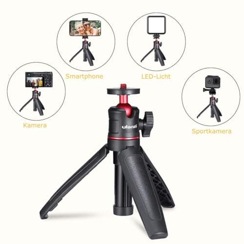 ULANZI MT-08 Compact Travel Tripod - Portable Mini With 1/4 Inch Screw - Compatible With Sony ZV1/RX100 VII/RX1R II, Canon G7X Mark, Fujifilm X100V, Leica Q2 — view 5