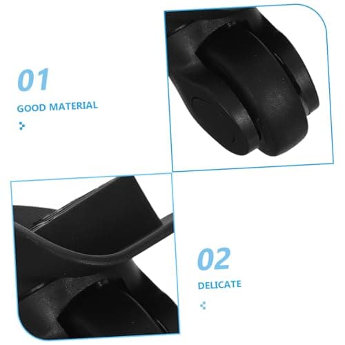 FUNOMOCYA 2pcs Suitcase Trolley Wheel Replacement Kit, Universal Silent Swivel Luggage Wheels with Plastic Roller Bearings for Travel Suitcase Repair — view 3
