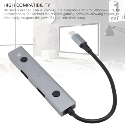 Gedourain AI Voice Hub Powerful AI Tools USB Adapter for Laptops Desktops Tablets, Aluminum Alloy, Plug and Play for Students and Digital Nomads — view 4