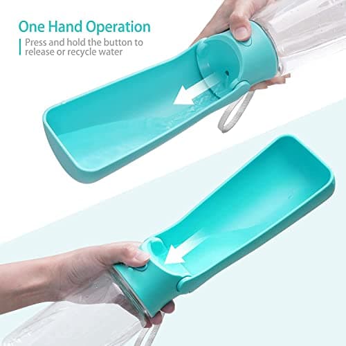 Emwel Foldable Dog Water Bottles - 550ml Water Feeder Leak Proof Portable Puppy Water Dispenser with Drinking Feeder for Pets Outdoor Walking, Hiking, Travel — view 5