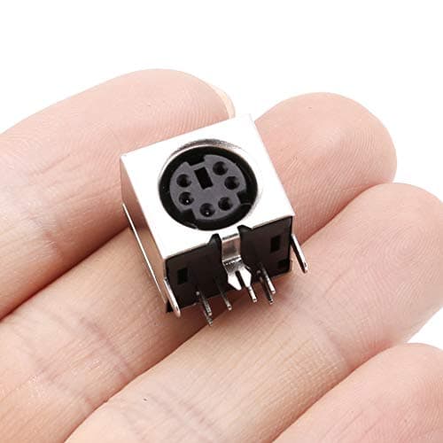 SHYYOULQE 10pcs 6-pin Din Socket Connectors PS-2 Female Plug PCB Solder Connector PC Travel Adapter Converter — view 2