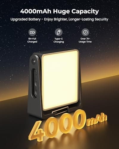 2 Pack Rechargeable LED Camping Light, 4000mAh Dimmable Lanterns with Clip & 360° Adjustable Stand, 2-in-1 Flashlight Emergency Lights for Home Power Outages, Hurricane Survival, Outdoor Hiking — view 6