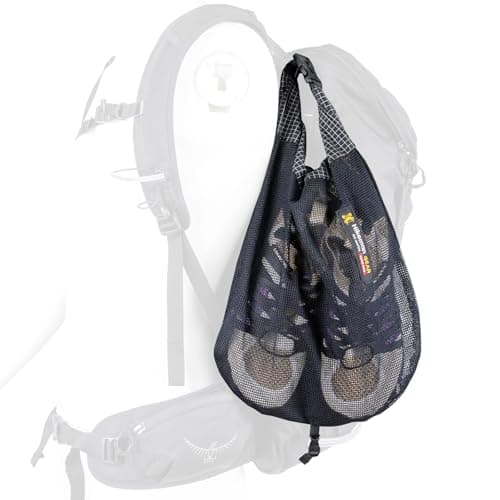 HIKEMAN Pocket for Backpack - Waterproof Mesh Shoe Bag for Backpack,Ultralight Hiking Boot Bag,Walking Boot Bag,Shoe Storage Pouch,Shoes Carrier for Outdoor Hiking,Trekking,and Travel Boots(L)