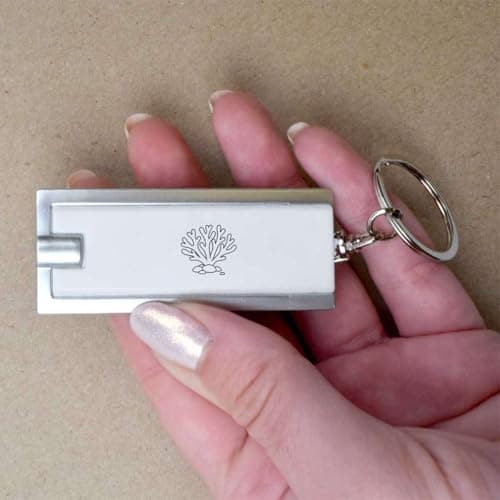 Azeeda 'Coral Fan Outline' LED Keyring Torch (KT00051476) — view 3