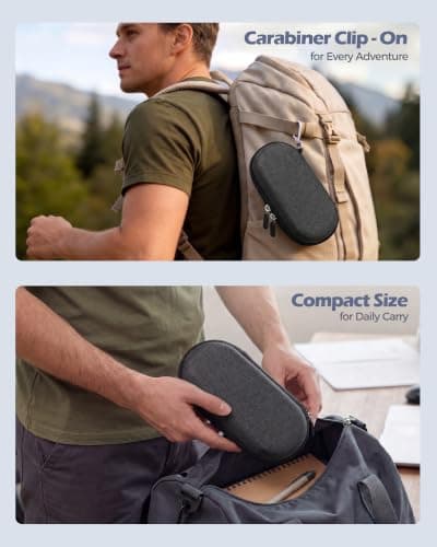 ProCase Hard Double Sunglasses Glasses Case for Men Women -Darkgrey — view 6