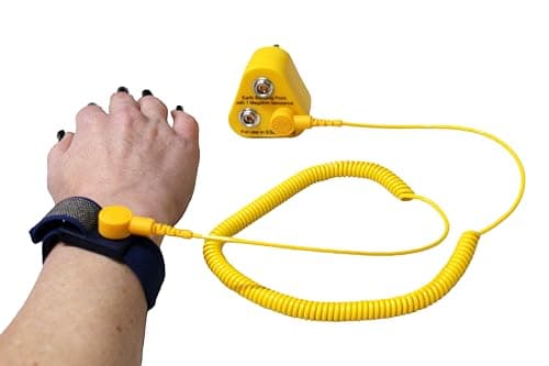Kill Stat Anti Static Wrist Straps ESD Personal Grounding Kit – Includes UK Grounding Adaptor, Adjustable ESD Wrist Strap & 12ft Coiled Grounding Cable for Electronics Repair & PC Building — view 4