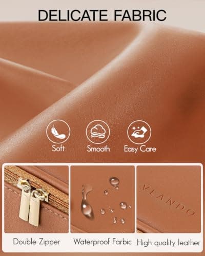 Makeup Bag with Brush Compartment,Cosmetic Bags for Women,Travel Essential — view 4