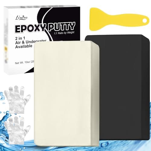 Epoxy Putty, 280g Fast Repair Pool Putty, Underwater or Above Epoxy Repair Clay for Fixing Leaks, Cracks, Filling - 2 Part Sculpt Clay for Bonding Metal, Tile, Ceramics, Plastic (Black)