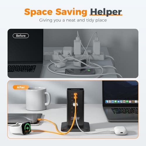 CHARCO 30W Multi USB Charger, 6-Port Phone Charger with 2m Cord — view 4