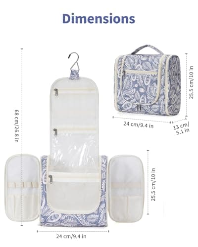 Narwey Large Travel Hanging Toiletry Bags for Women Wash Bag for Toiletries — view 6