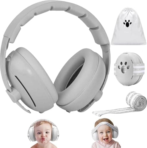 JITIFAZH Baby Ear Defenders with Hearing‑Protection, 2‑in‑1 for 1‑48 Months
