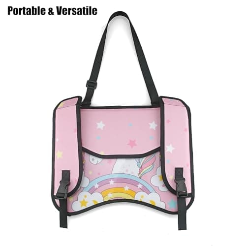 PandaEar Travel Tray for Kids Car Seat, Unicorn Lap Car Seat Tray for Girls with Tablet Holder, Snack Storage & Cup Holder, Road Trip Must Have for Kids Toddler Activities Drawing — view 5
