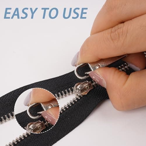 Deoward Zipper Pull Replacement Metal Zipper Handle Mend Tab Repair (6 PCS) — view 4