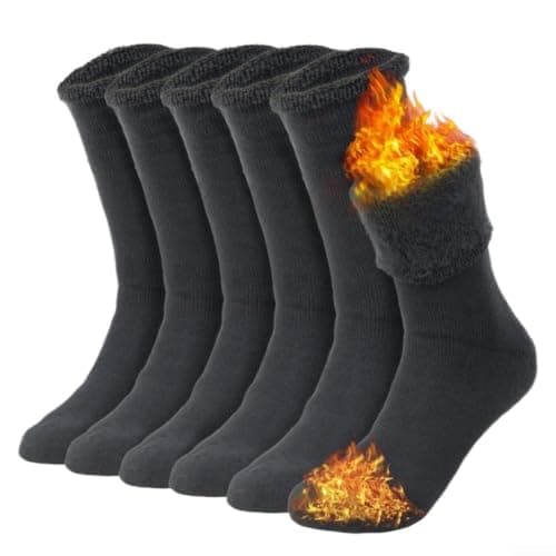Women's Thermal Boot Socks 3 Pairs Warm Snow for trek Women's(black)