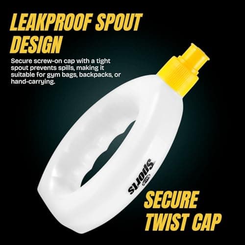 HOMESHOPA Joggers Grip Bottle, 1 Pack 250ml Handheld Plastic Water Bottle, Leakproof Spout, Easy-Grip Design for Running, Walking, Gym, Outdoor Fitness & Daily Hydration — view 4