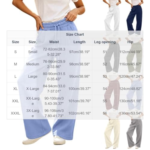 Khaki Women's High Waist Sweatpants Drawstring Elasticated Wide Leg Joggers — view 4