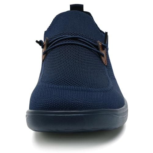 VGPSFN Men's Loafers Slip on Boat Shoes Business Oxford Walking Running Shoes Anti Skid Tennis Soft Mesh Gym Workout Sneakers Breathable Lightweight Adjustable Casual Dark Blue UK 10 — view 5